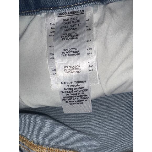 Good American New women’s good leg flare with flat tummy tech blue jeans - Picture 12 of 14